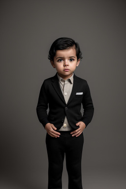 Costa rican infant boy with  black hair