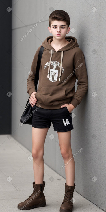 Georgian teenager boy with  brown hair