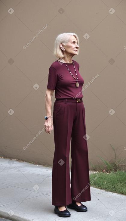 Italian elderly female with  blonde hair