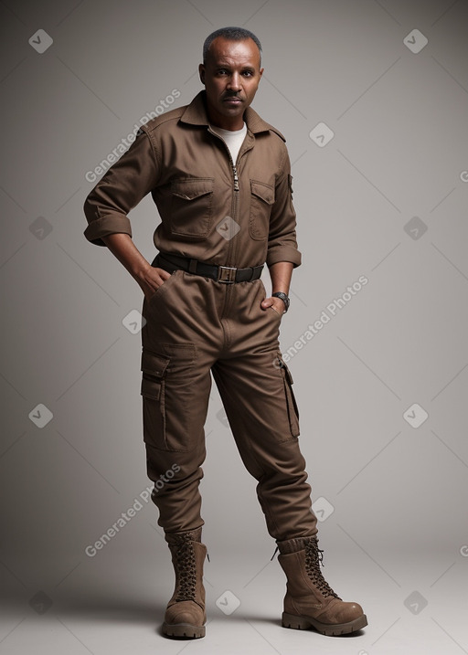 Malian middle-aged male with  brown hair