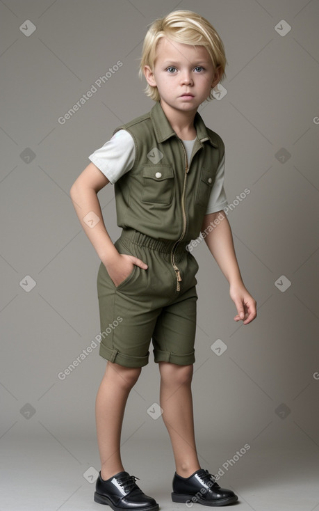 Zambian child boy with  blonde hair