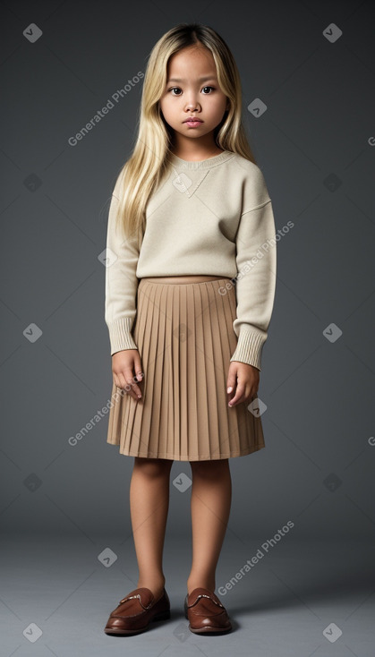 Filipino child girl with  blonde hair