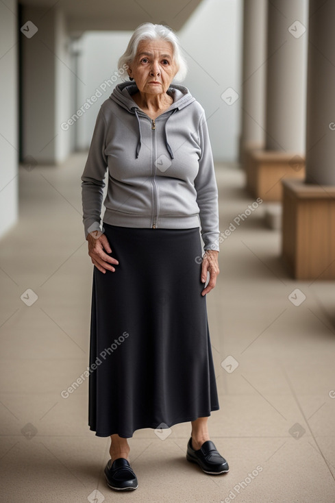 Spanish elderly female with  gray hair