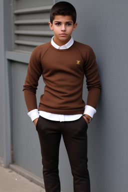 Venezuelan teenager boy with  brown hair