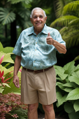 Puerto rican elderly male with  brown hair