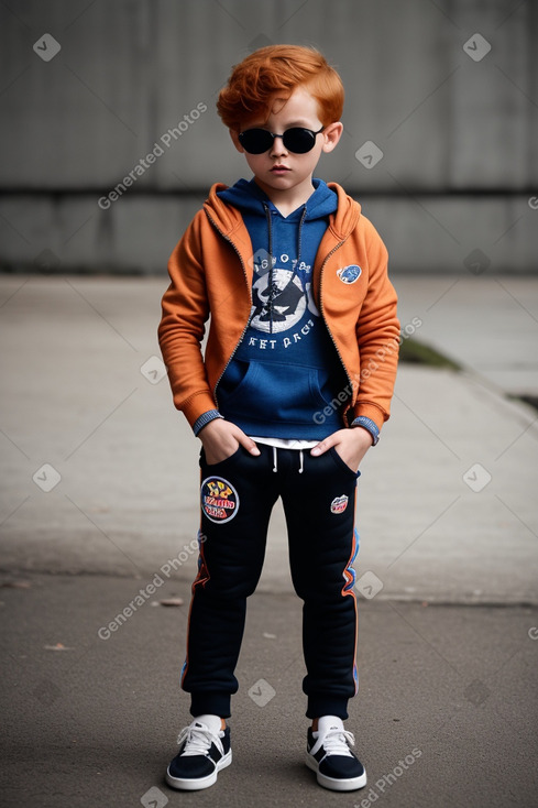 Costa rican infant boy with  ginger hair