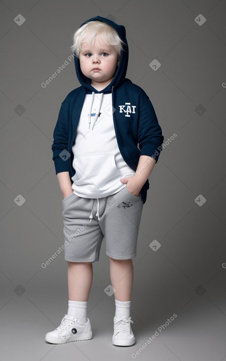 Estonian infant boy with  white hair