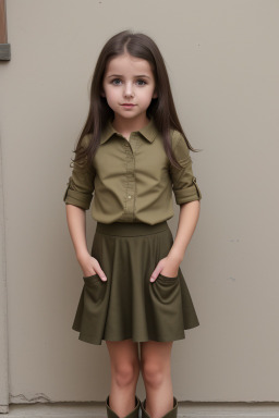 Bulgarian child girl with  brown hair