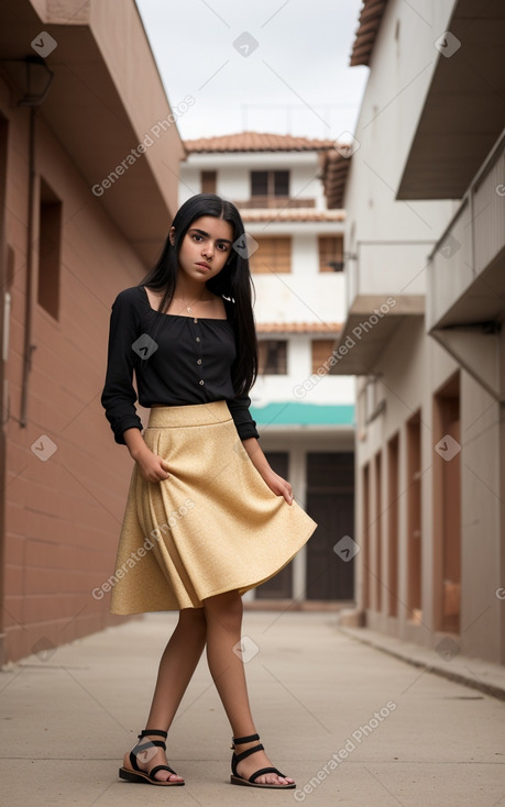 Colombian teenager girl with  black hair