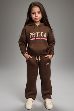 Puerto rican child girl with  brown hair