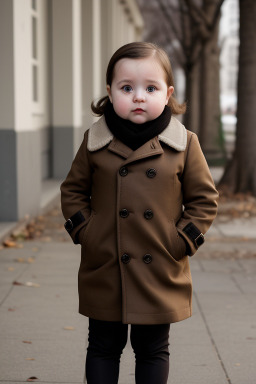 Ukrainian infant girl with  brown hair