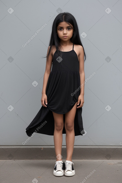 Colombian child female with  black hair