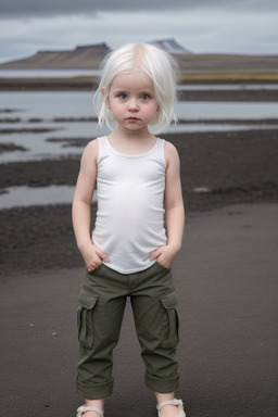 Icelandic infant girl with  white hair