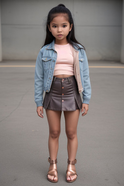 Filipino child girl with  gray hair