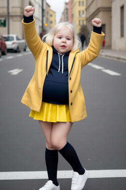 Croatian child girl with  white hair