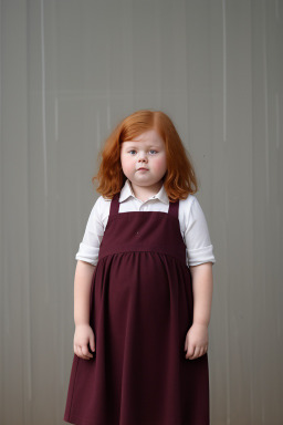 Belgian child girl with  ginger hair