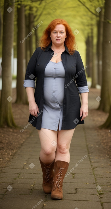 Dutch middle-aged female with  ginger hair