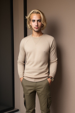 Moroccan adult male with  blonde hair