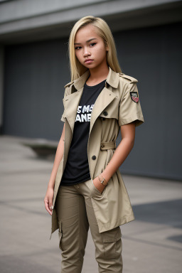 Indonesian teenager girl with  blonde hair