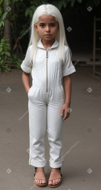 Guatemalan child female with  white hair