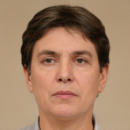 Neutral white adult male with short  brown hair and brown eyes