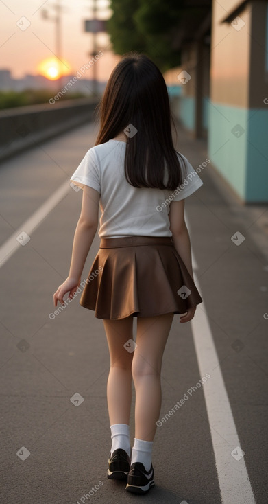 Taiwanese infant girl with  brown hair