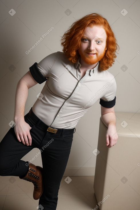 Lebanese adult non-binary with  ginger hair