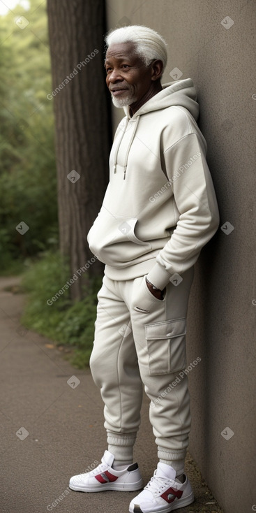 Nigerian elderly male with  white hair