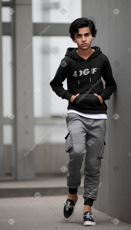 Brazilian teenager boy with  black hair