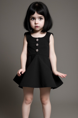 Italian infant girl with  black hair