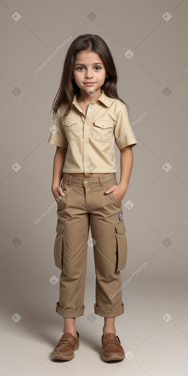 Brazilian child female with  brown hair