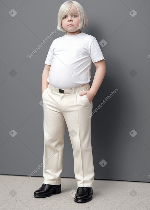 German child boy with  white hair