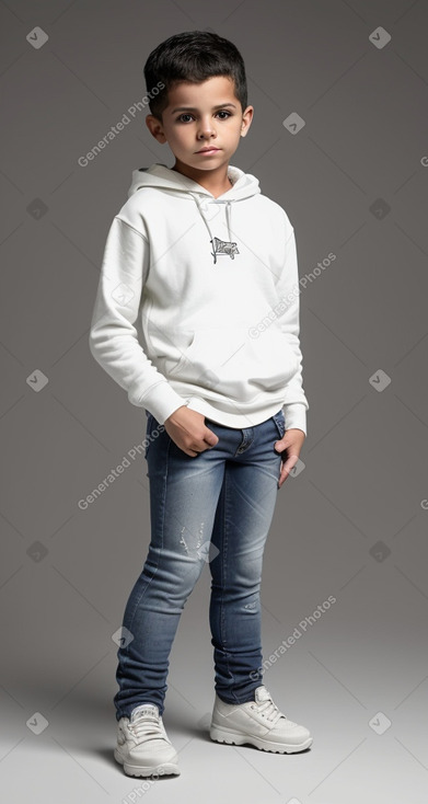 Puerto rican child boy with  white hair