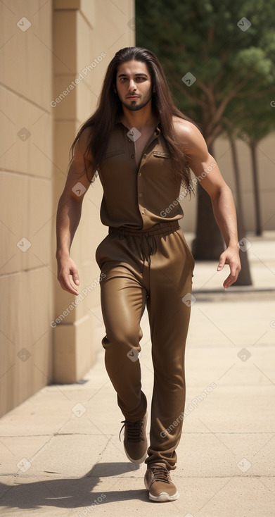 Jordanian adult male with  brown hair