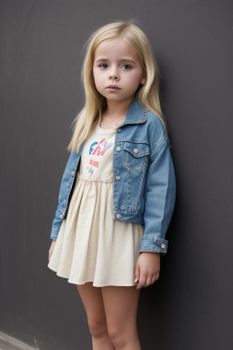 Chilean child girl with  blonde hair