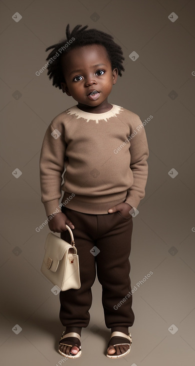 Togolese infant boy with  brown hair