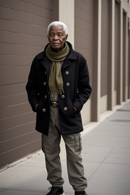 African american elderly male with  black hair