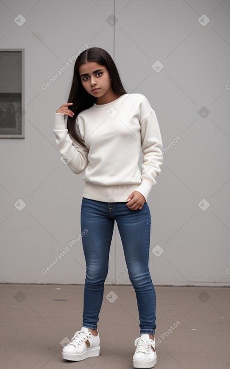 Libyan teenager girl with  white hair