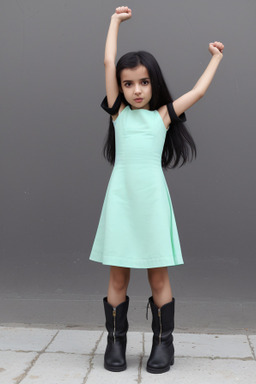 Algerian child female with  black hair