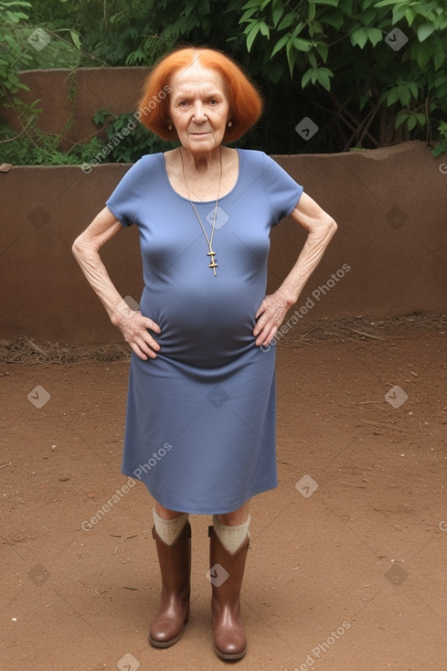 Sudanese elderly female with  ginger hair