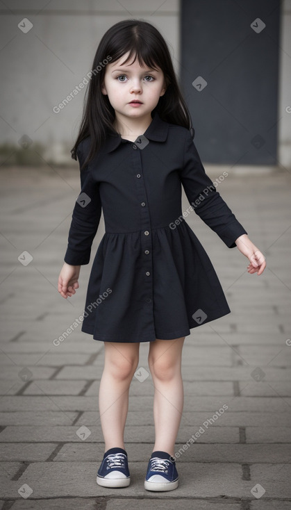 Slovak infant girl with  black hair