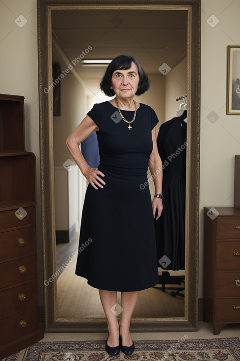 Elderly female with  black hair
