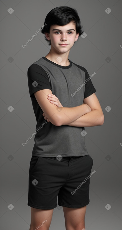 Australian teenager boy with  black hair