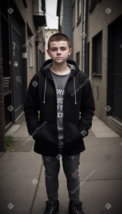 Slovak teenager boy with  black hair