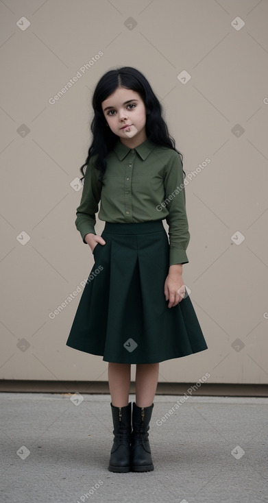 Irish child girl with  black hair