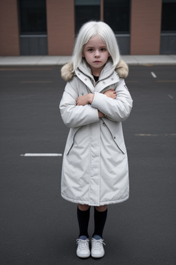 American child female with  white hair