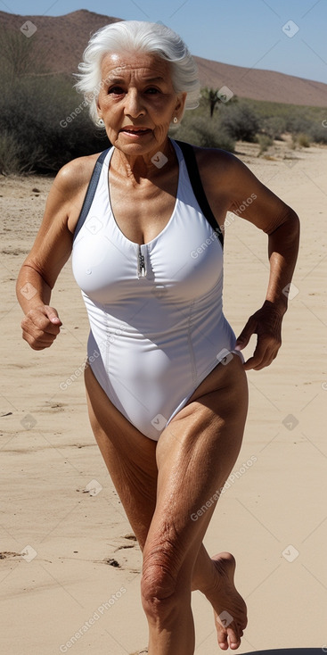 Moroccan elderly female with  white hair