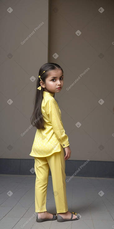 Uzbek child girl with  gray hair