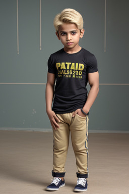 Pakistani child boy with  blonde hair