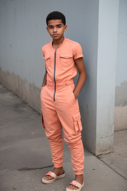 Dominican teenager boy with  gray hair